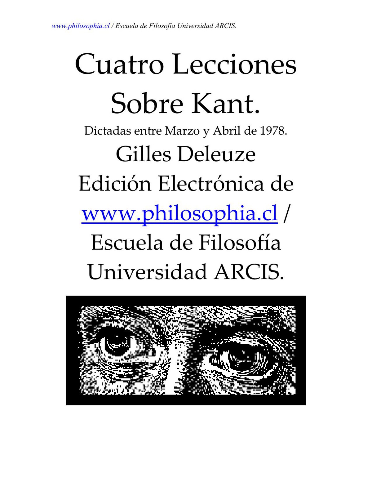 Cuatro lecciones sobre Kant